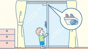 補助錠を付ける